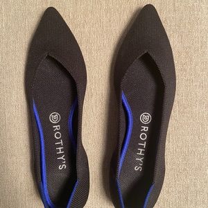 Rothy's Black Pointed Toe Flats